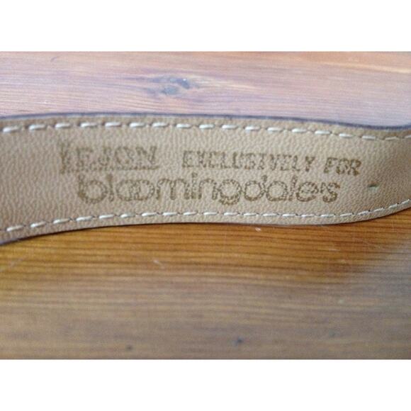 Vintage Genuine Alligator Leather Bloomingdales Belt w Solid Brass Buckle USA 30